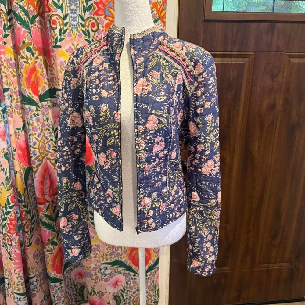 Free People Cotton zip up jacket SMALL